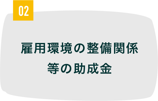 雇用環境の整備関係等の助成金